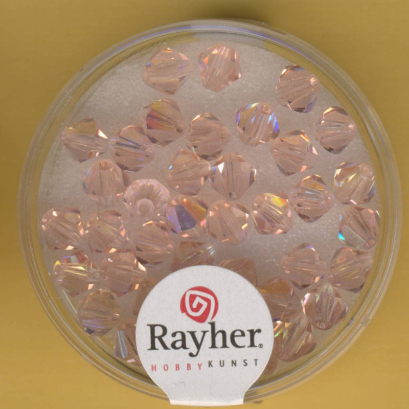 14212810 Brillant Schmuckschliffperlen 5mm gelüstert rosa 40 Stück