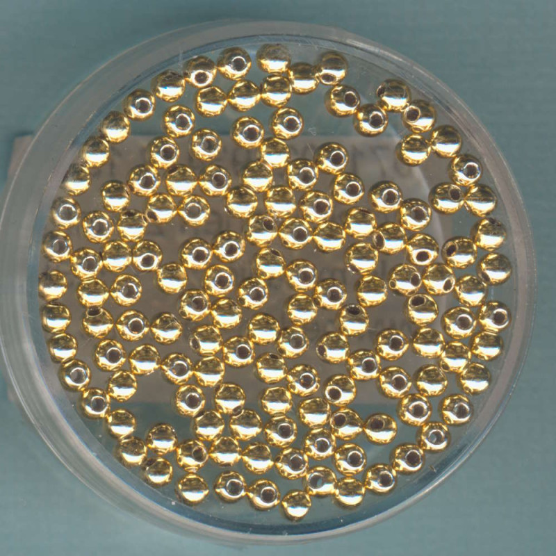 0710-025934 Wachsperlen 2,5mm gold metallic 125 Stück