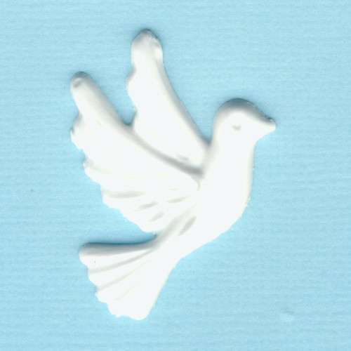 35328004 Wachsdekor Taube rechts 25x38mm weiß