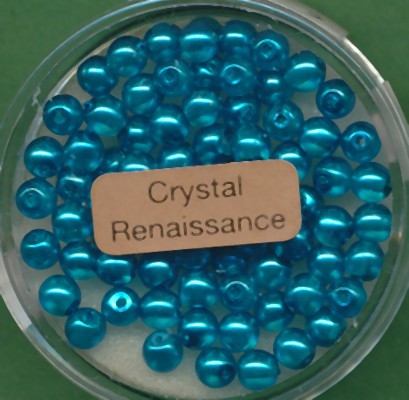 078004854 Crystal Renaissance Perlen 4mm türkis 75 Stück