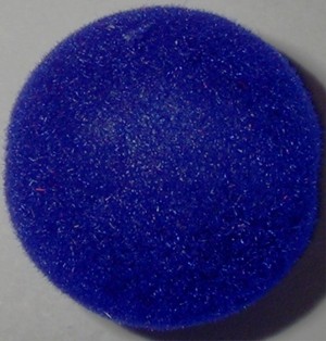 Acrylflausch-Perle 15mm blau