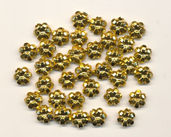 Blüten gold 11x4mm