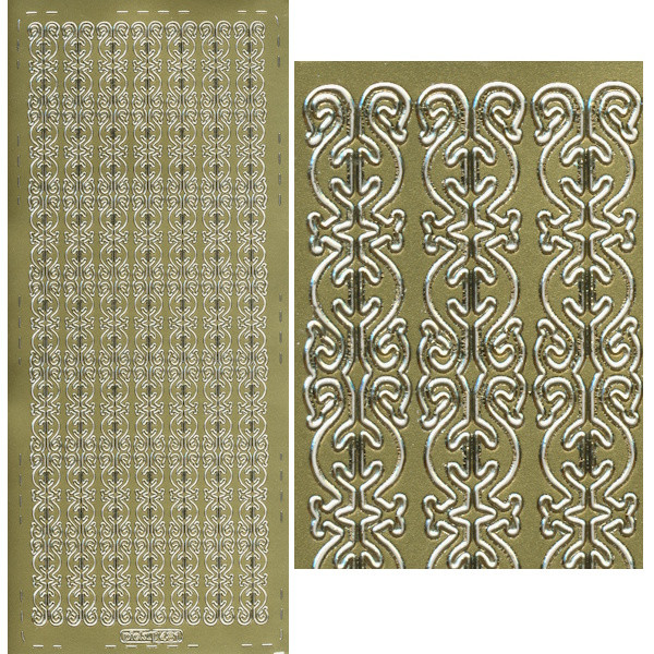 pu481g Sticker Ornamentborte 16 gold