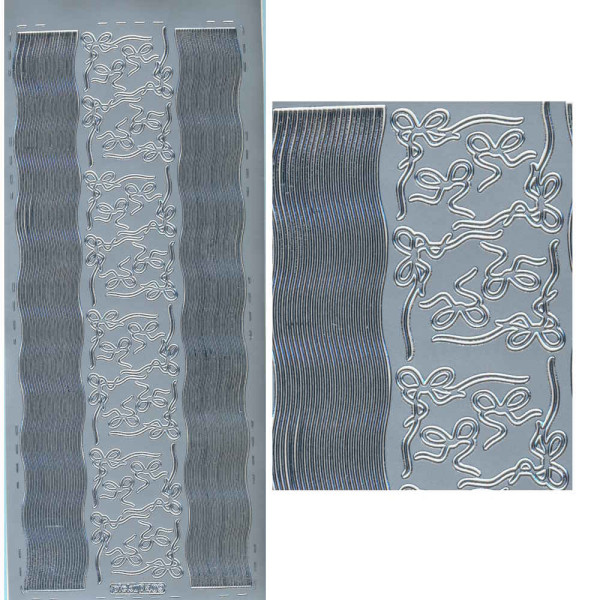 pu409s Sticker Ecken und Linien 10 silber