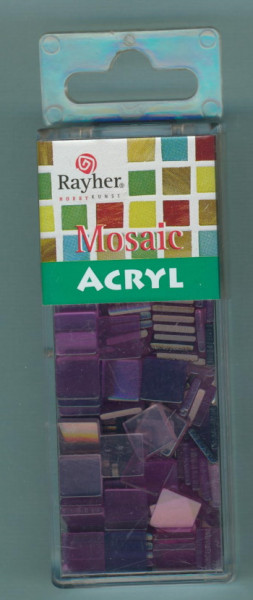 14540314 Mosaic Acryl 10x10mm lila transparent 50g