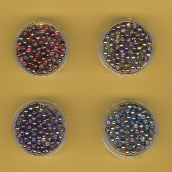 100 Stück Glasperlen 4mm Crystal Magic