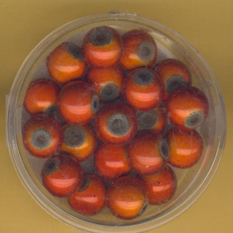 0733-08074 Miracle-Beads 8mm orange 20 Stück