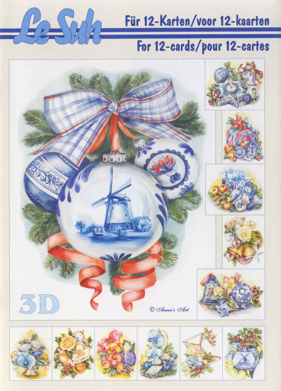 345662 3D Motivbuch A5 Weihnachtskugel mit Mühle