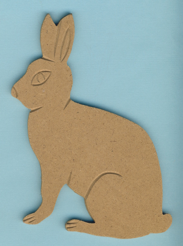 078190051 Holz Dekor Hase 13,5x9,5cm