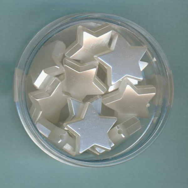 080914314 Wachsperle Stern 14mm weiß 12 Stück