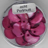 Perlmutt Mond 13mm rot