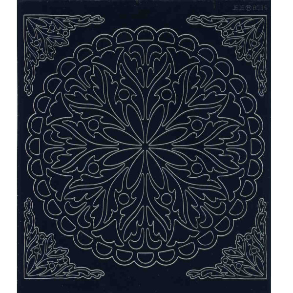 39247sch Mandala Sticker Ornament 1 schwarz