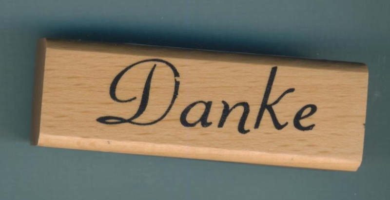 4510011 Holzstempel Danke 6x2cm