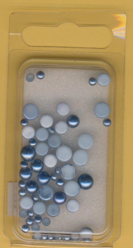 1409018 Glas Halbperlen 3mm 5mm 6mm aqua 65 Stück