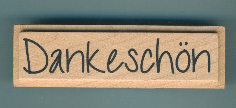 1800620 Holzstempel Dankeschön 9x2,5cm