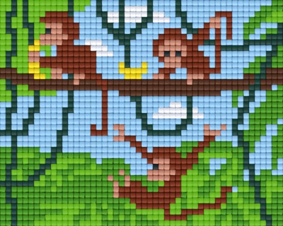 801255 Pixelhobby Klassik Set spielende Affen
