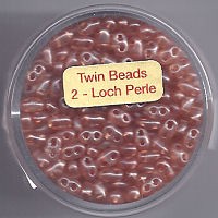 967105474 Glasperlen Twin Beads 2,5x5mm pfirsich pearl 12g