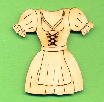 Holz-Deko Dirndl 5cm