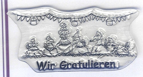 2822600 Transparenter Stempel Wir gratulieren 8 x 4cm