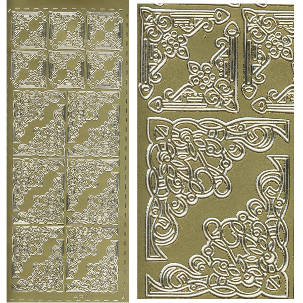 pu164g Sticker Ecken 14 gold
