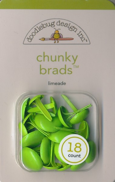 Doodlebug - Chunky Brads - limeade