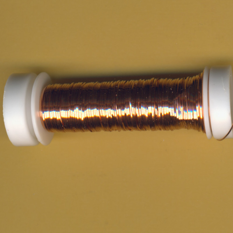 2406024 Brillantdraht flach 1mm kupfer 20m