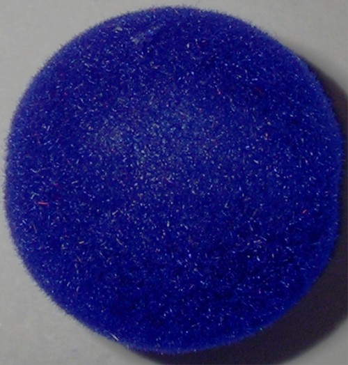 Acrylflausch-Perle 20mm blau