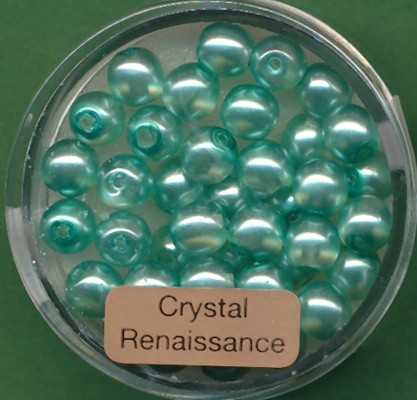078006374 Crystal Renaissance Perlen 6mm hell türkis 40 Stück