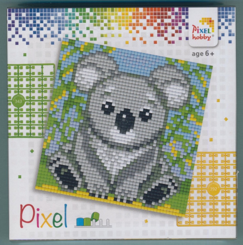 px44017 Pixelhobby Set 4 kleine Basisplatten Koala