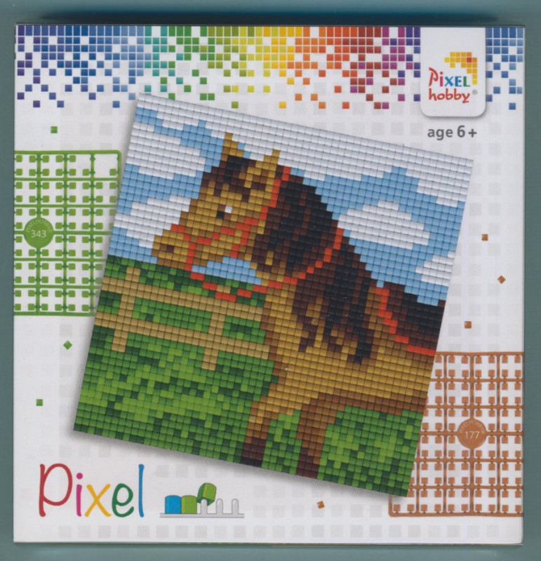 px44016 Pixelhobby Set 4 kleine Basisplatten Pferd