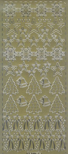 pu318g Sticker Weihnachtsschmuck 4 gold