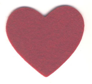 Filz-Herz rot 5,5x6cm