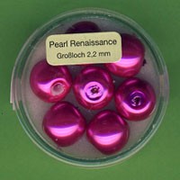 Glaswachsperlen 12mm pink Loch 2,2mm