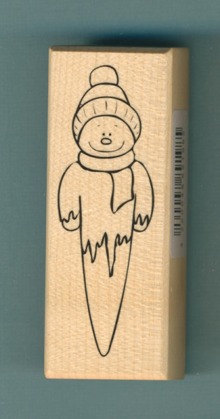 91985 Holzstempel Schneemann 2,9x8cm