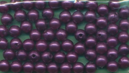 1031143 Wachsperlen 6mm violett 60 Stück