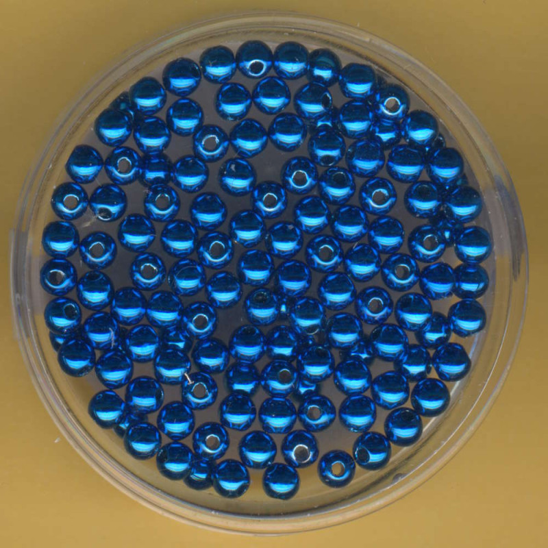 0710-03534 Wachsperlen 3mm blau metallic 125 Stück