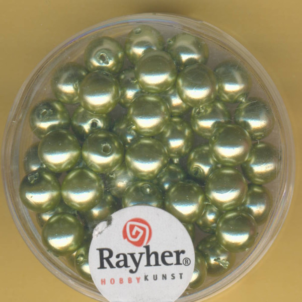 14401432 Glaswachsperlen 6mm jade 45 Stück