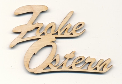 szh8508 Holz Schriftzug Frohe Ostern 8cm