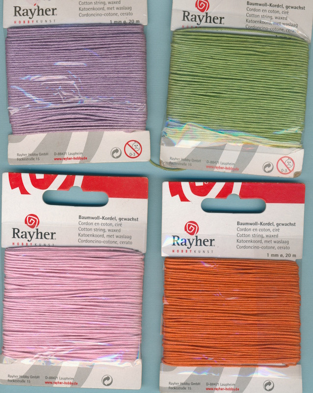 Rayher Baumwollkordel gewachst 1mm