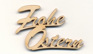 szh8505 Holz Schriftzug Frohe Ostern 5cm