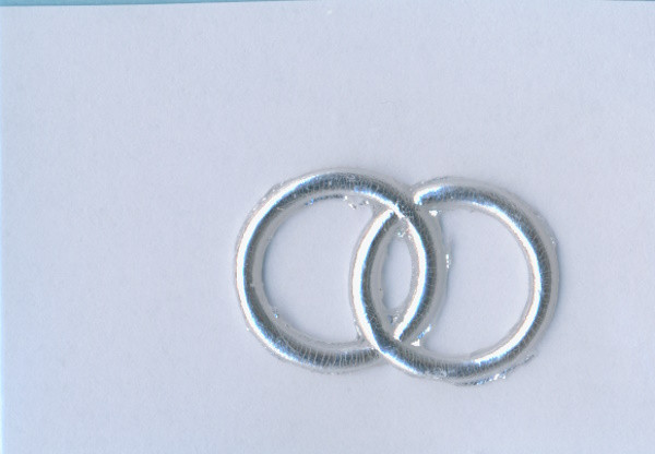 70361692 Wachs Eheringe 24x15mm silber 1 Stück