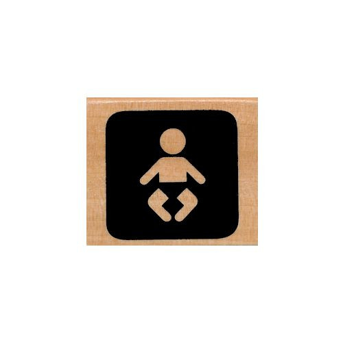 70380107 Holzstempel Baby Symbol 3,5x3,5cm