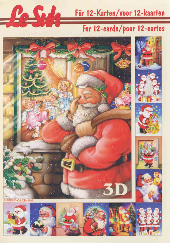 345607 3D Motivbuch A5 Weihnachtsmann
