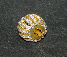 110420931 Strasskugel 20mm gold-kristall