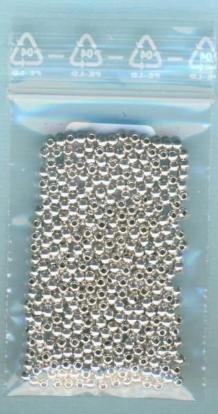 071002911 Wachsperlen 2mm silber metallic 3g in Packung