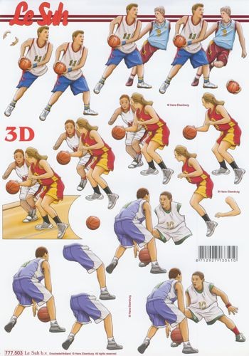 3D Motivbogen Basketball