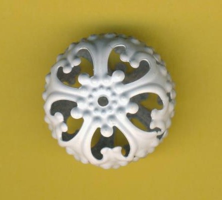 Ornamentperle 23x13mm weiß