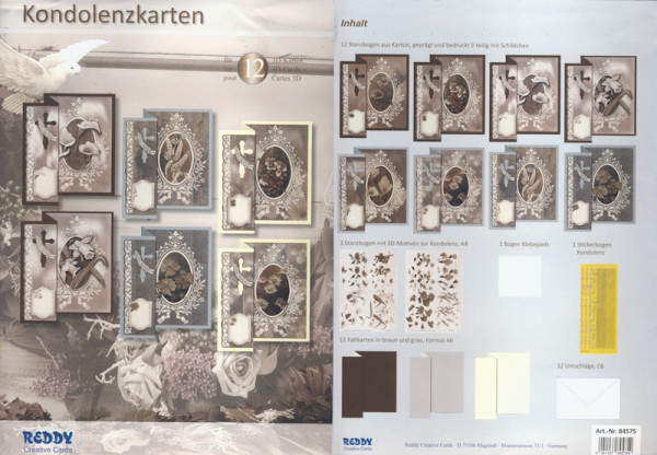 84575 3D Karten Bastelset Kondolenzkarten
