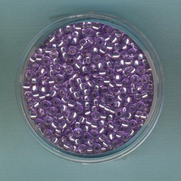 1022340 Rocailles 2,6mm violett Silbereinzug 17g