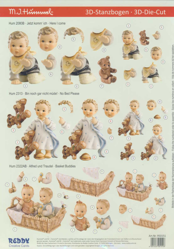 950151 3D Stanzbogenset M I Hummel Baby